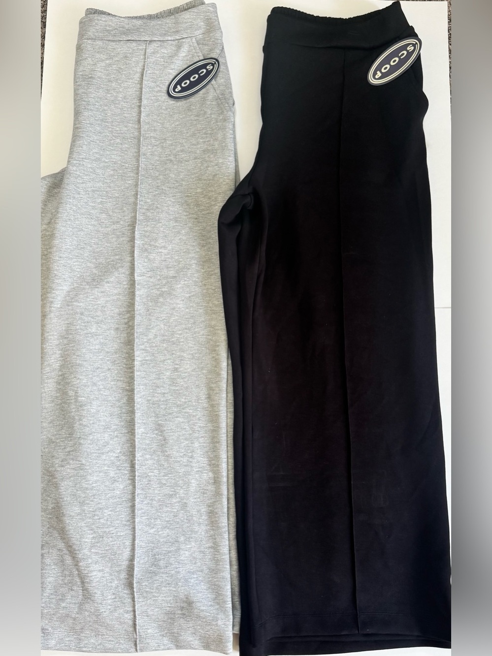 Scoop Wide-Leg Pants 2-Pair Bundle – XXL – Black & Heather Gray – NWT